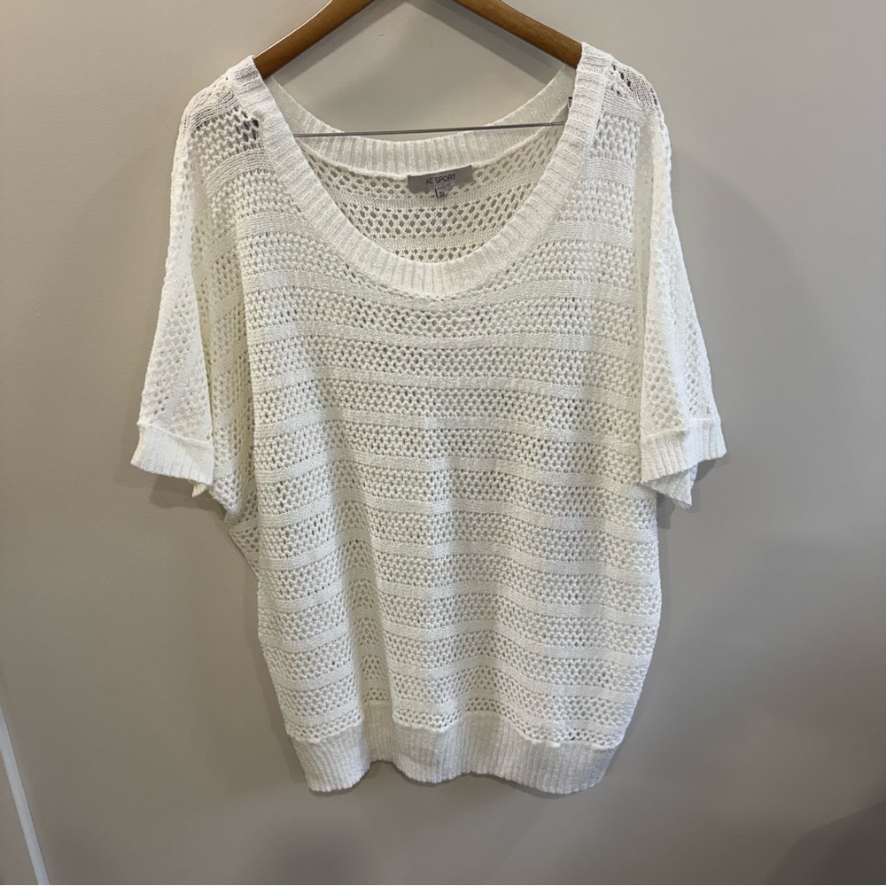 AE Sport White Knit Sweater- NWOT